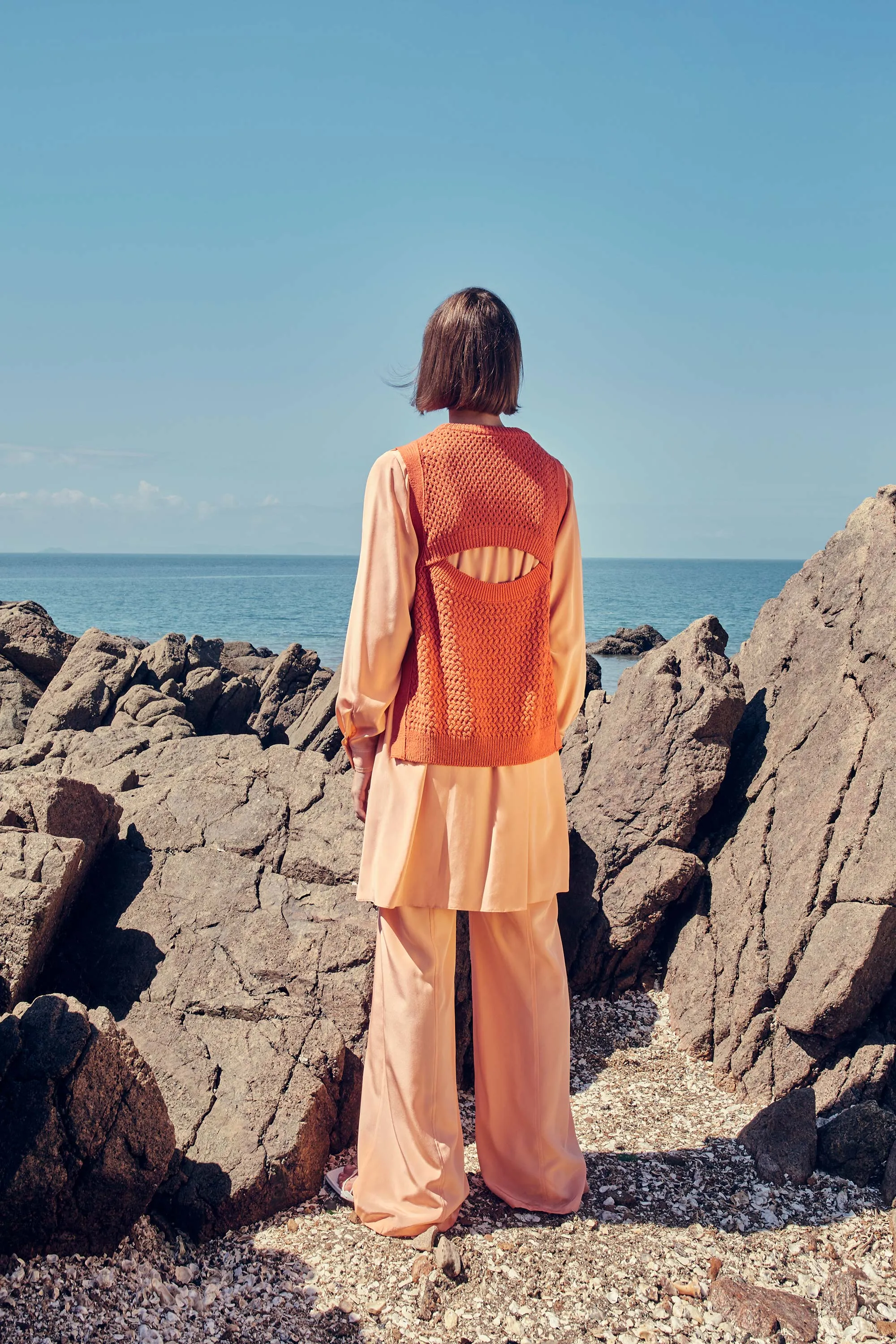 ALGARVE OPEN BACK COTTON SWEATER