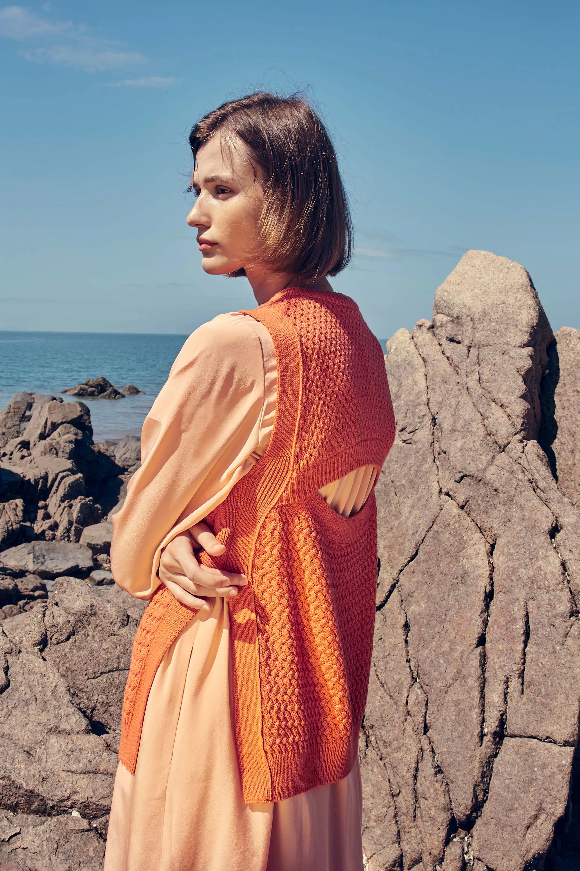 ALGARVE OPEN BACK COTTON SWEATER