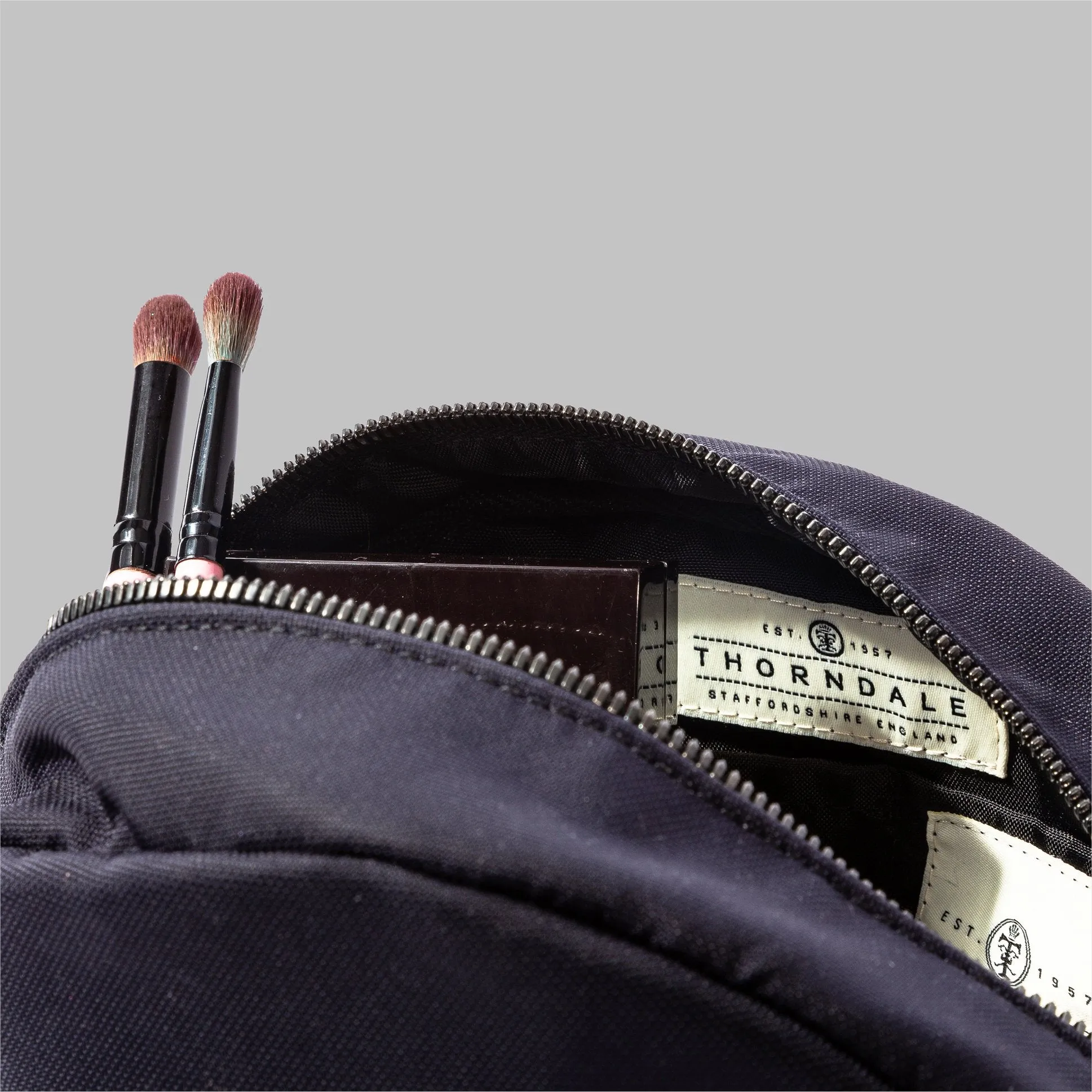 Asterley Navy Nylon Wash Bag