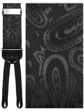 Black (Calabria) Tapestry Silk Formal Braces