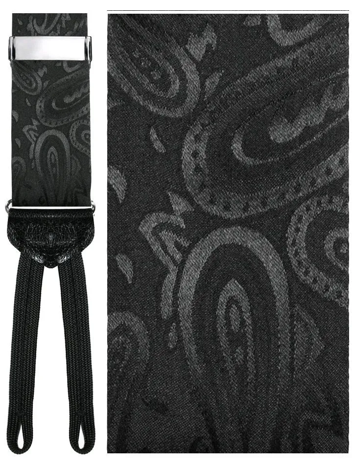 Black (Calabria) Tapestry Silk Formal Braces