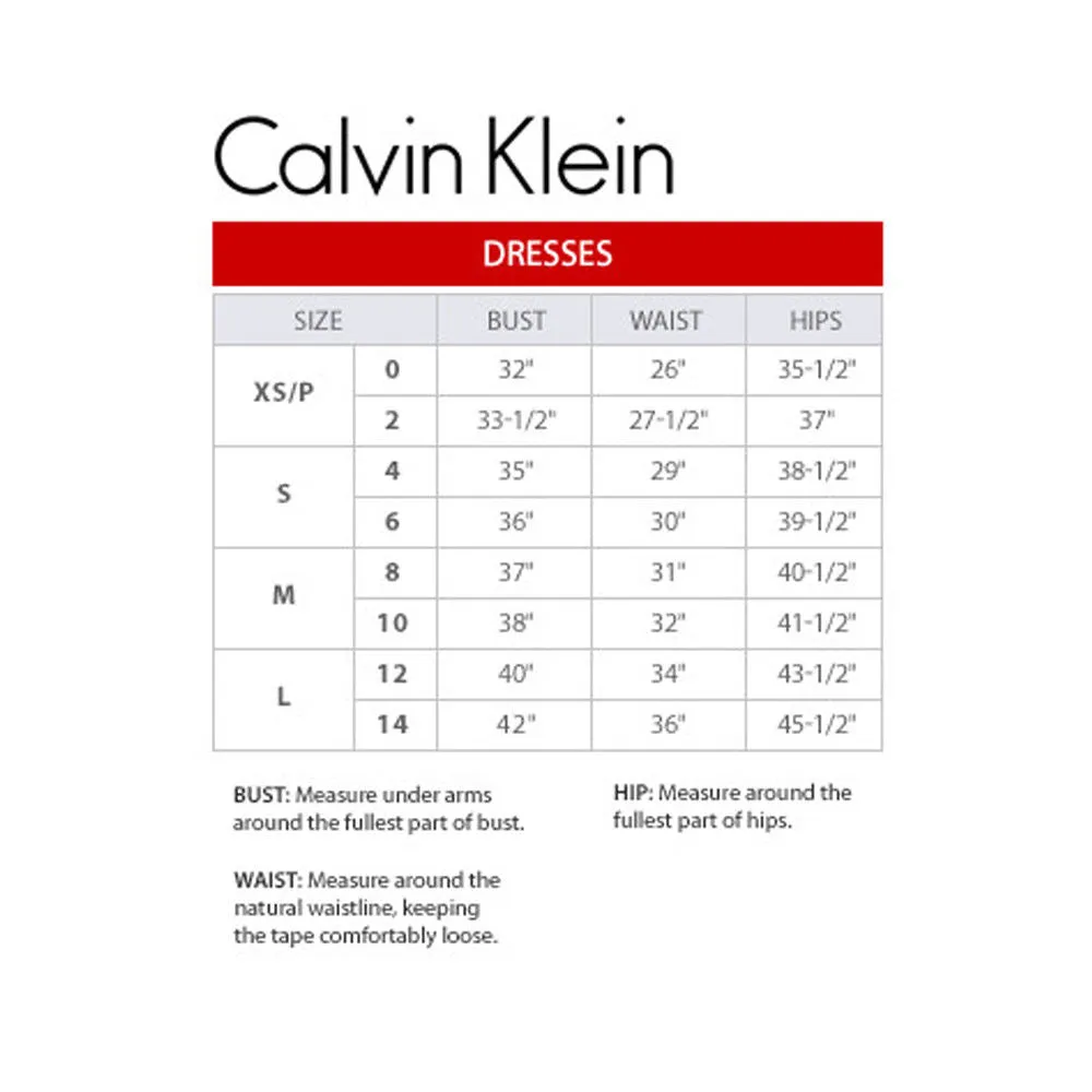 CALVIN KLEIN Jewel-Neck Chiffon-Sleeve Sheath Dress