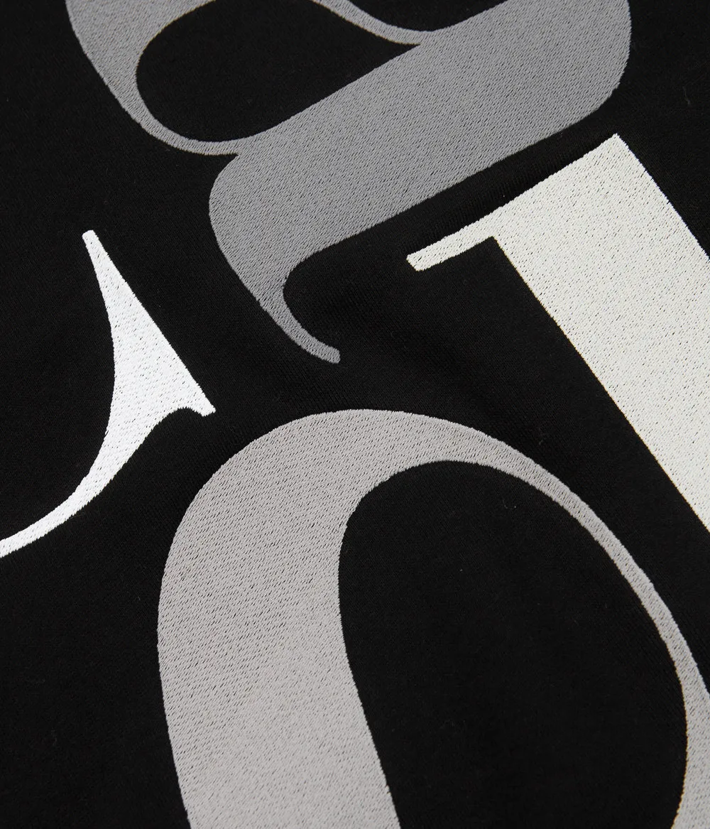 Cash Only Big Letter Crewneck Sweatshirt - Black