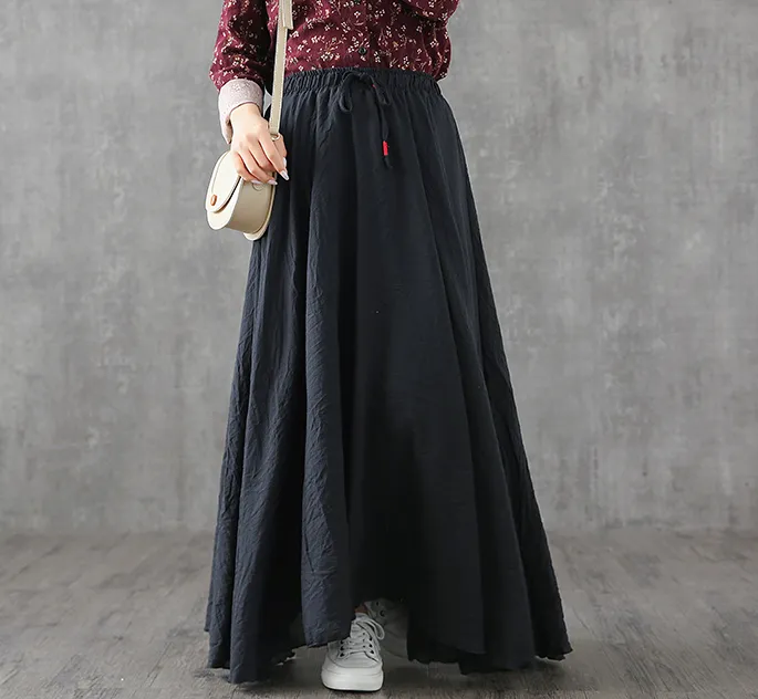 Casual Cotton linen loose fitting Women's Skirts DZA2007122
