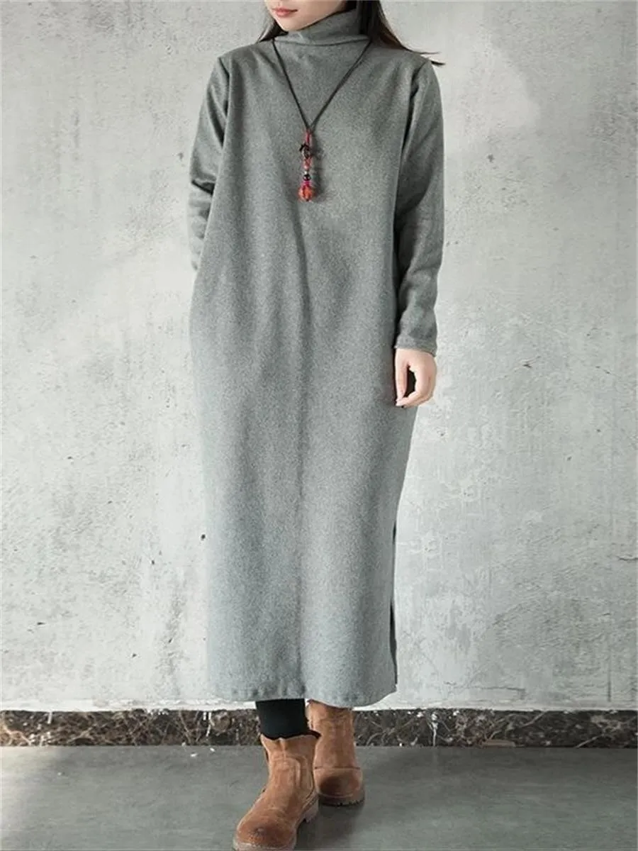Casual Women'S Turtleneck Sweater Dress