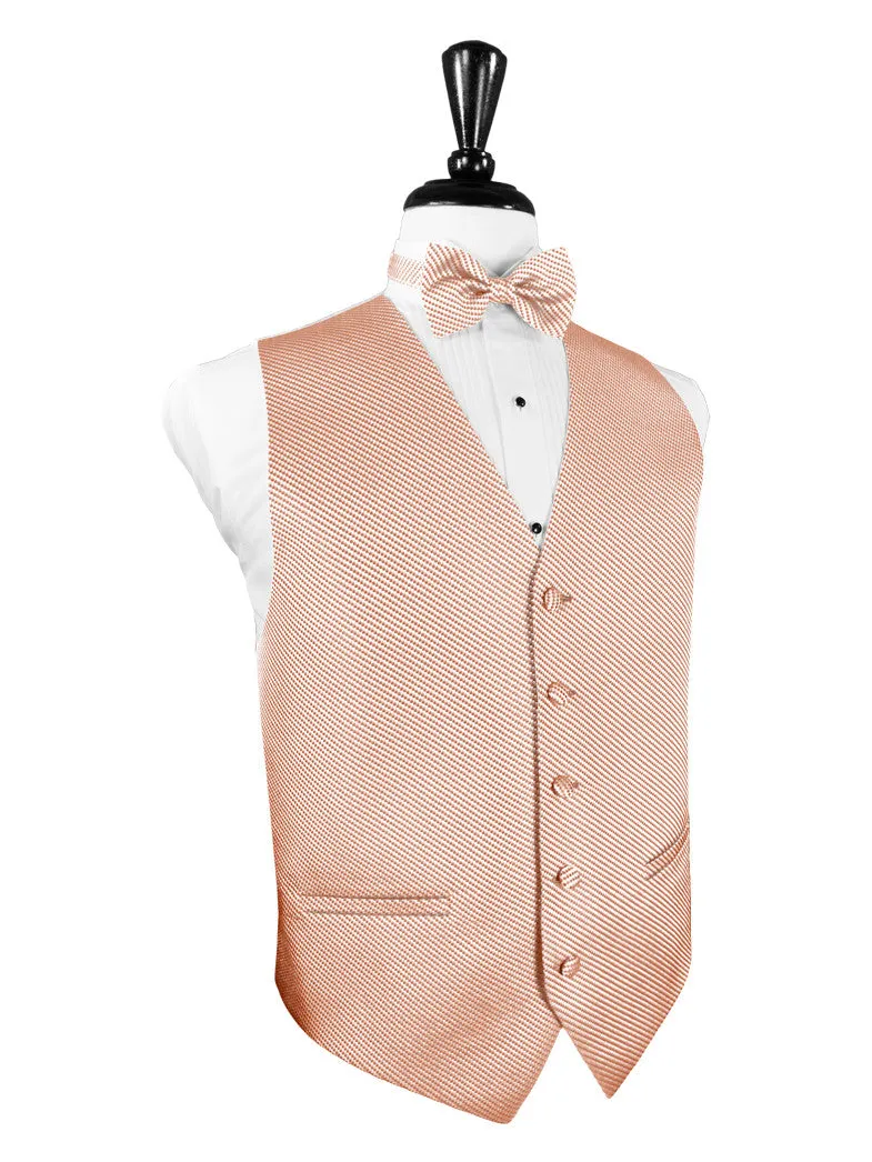 Coral Venetian Tuxedo Vest and Tie Set