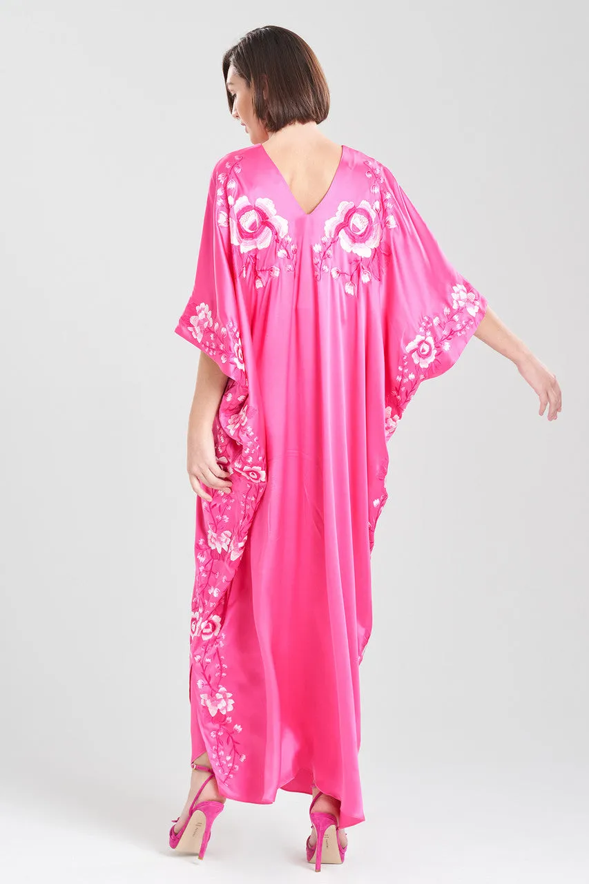 Couture Hanabi Embroidered Silk Caftan