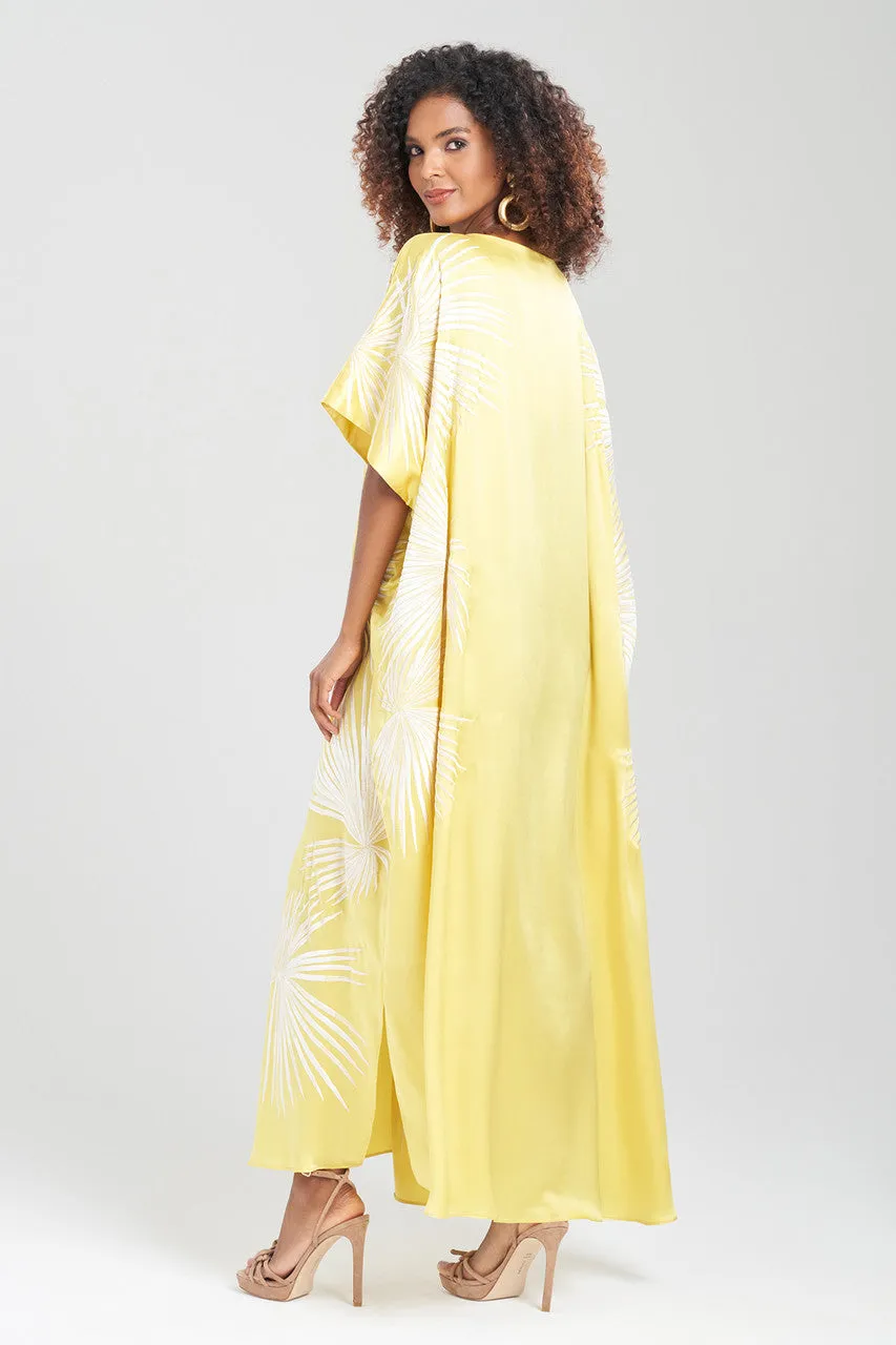 Couture Palawan Embroidered Silk Caftan
