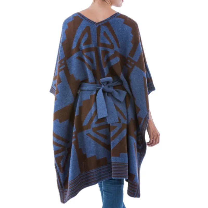Custom 100% Acrylic Poncho Sweater - OEM/ODM Knitwear Manufacturer