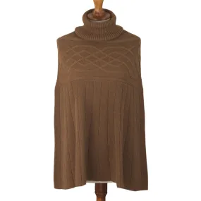 Custom 100% Cotton Knit Poncho Sweater – Crew Neck Design