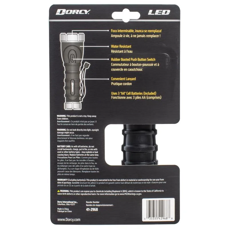 Dorcy 180 lm Assorted LED Flashlight AA Battery