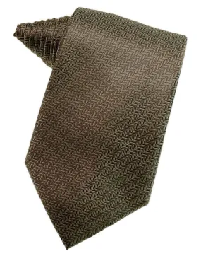 Espresso Herringbone Satin Formal Neck Tie