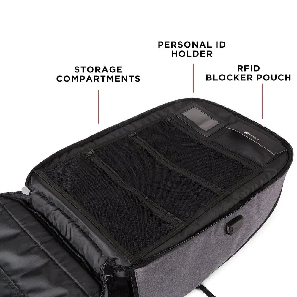 Guard Dog ProShield Smart Bulletproof Backpack - Level IIIA Bulletproof, Built-in Charging Bank - TSA Approved