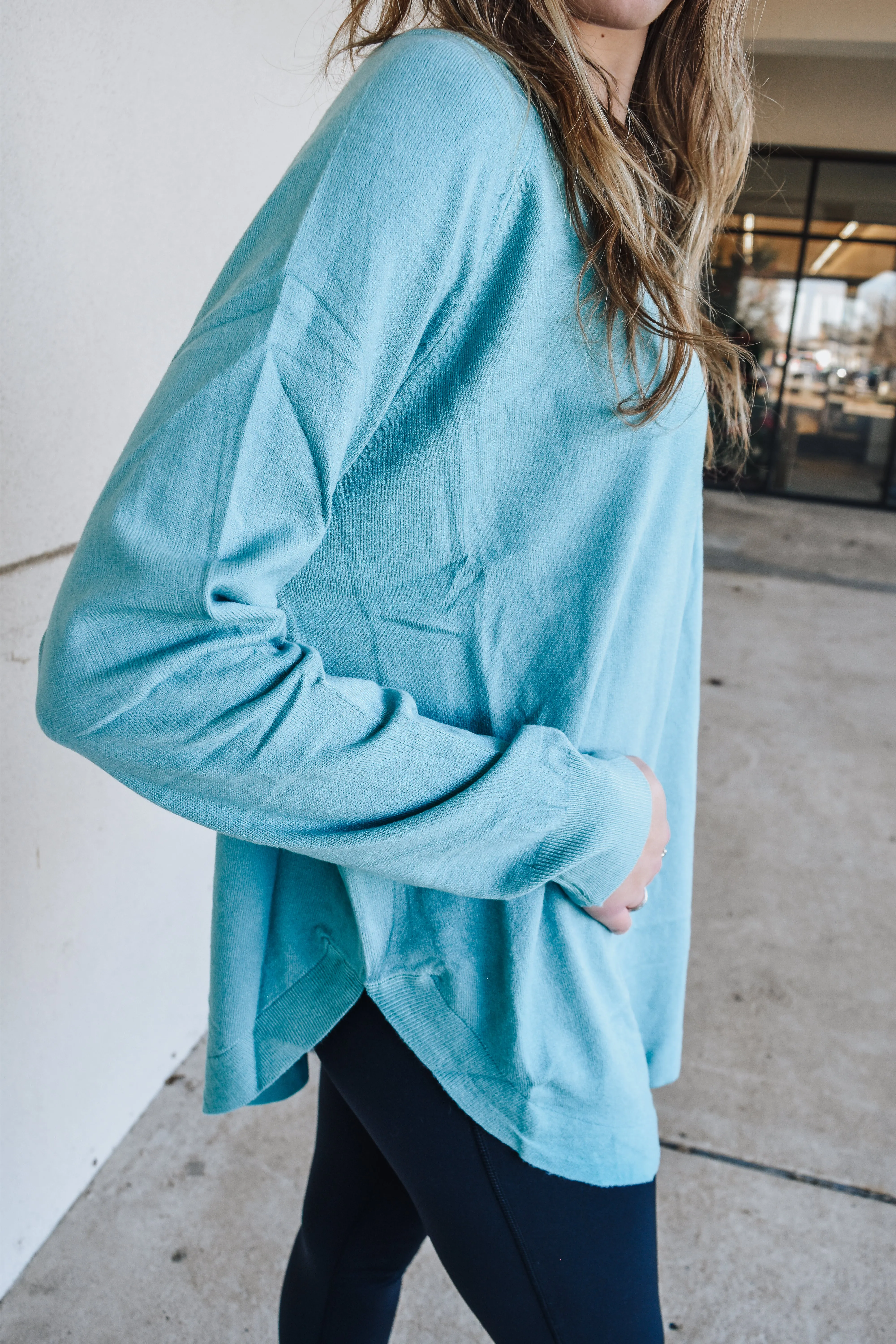 It's All You Light Jade Sweater