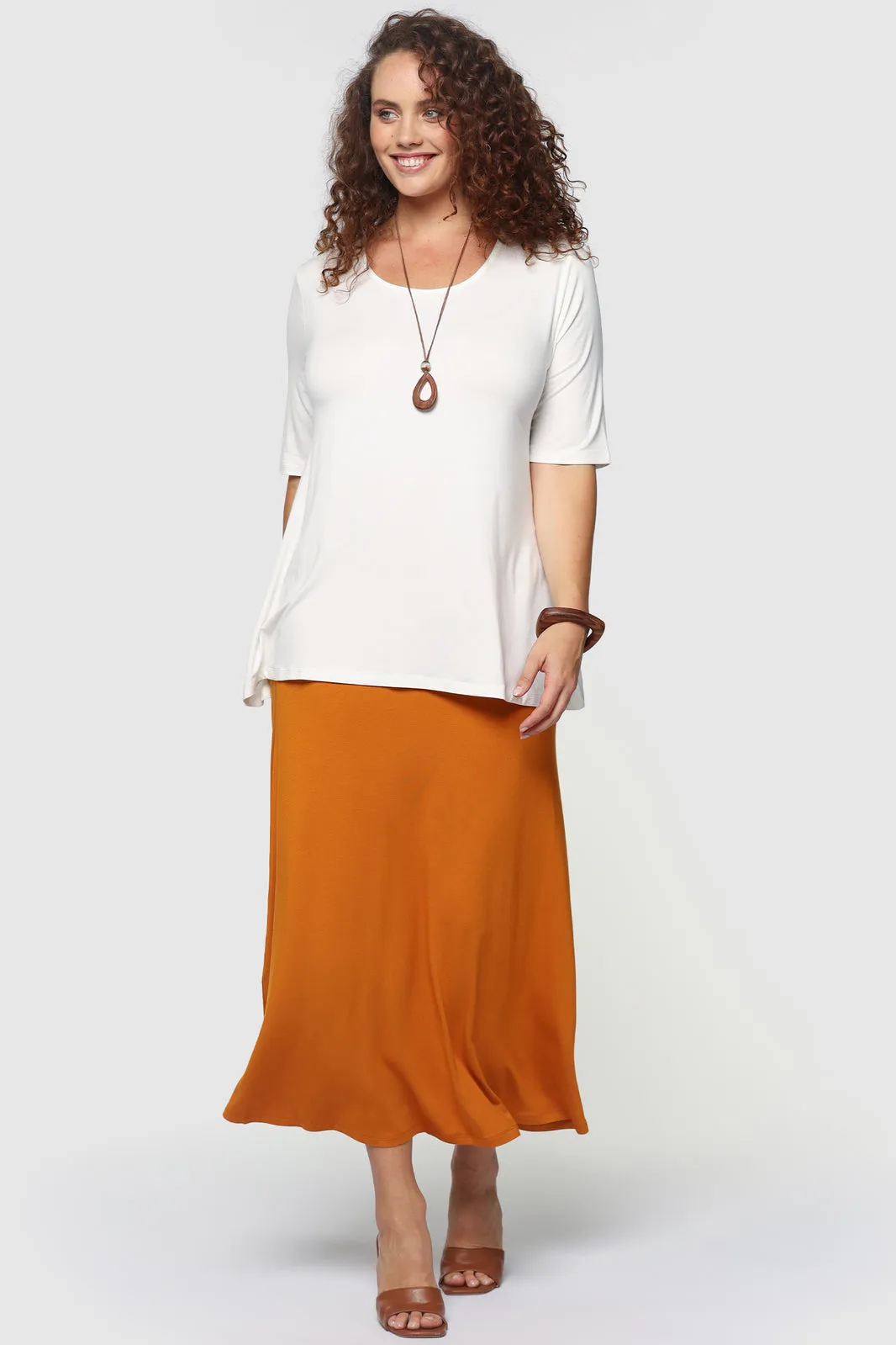 J0SEPHINE Bamboo Ivory Short Sleeve Tunic