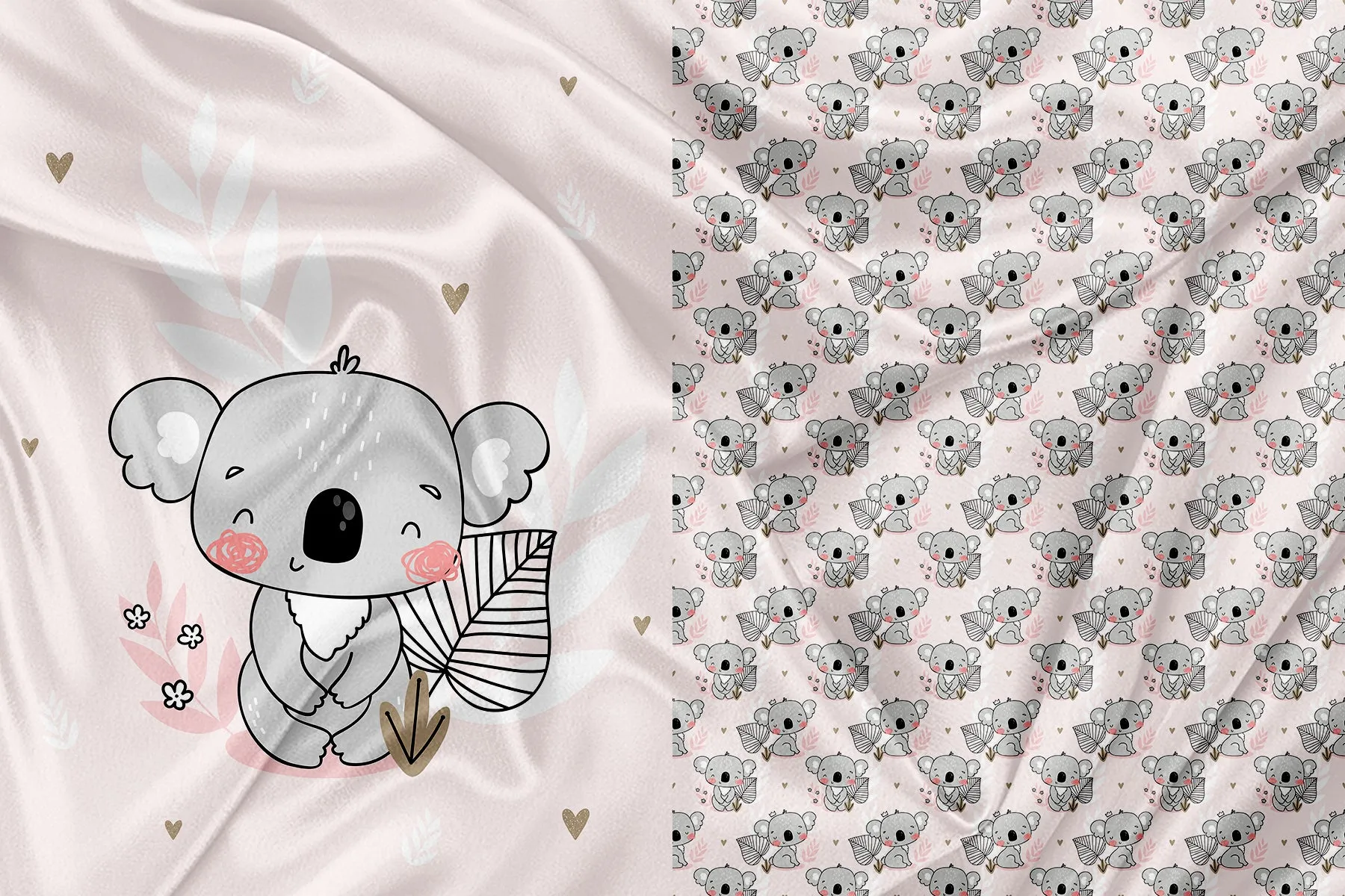 Panneau pour Vêtement et Couverture Amour de koala