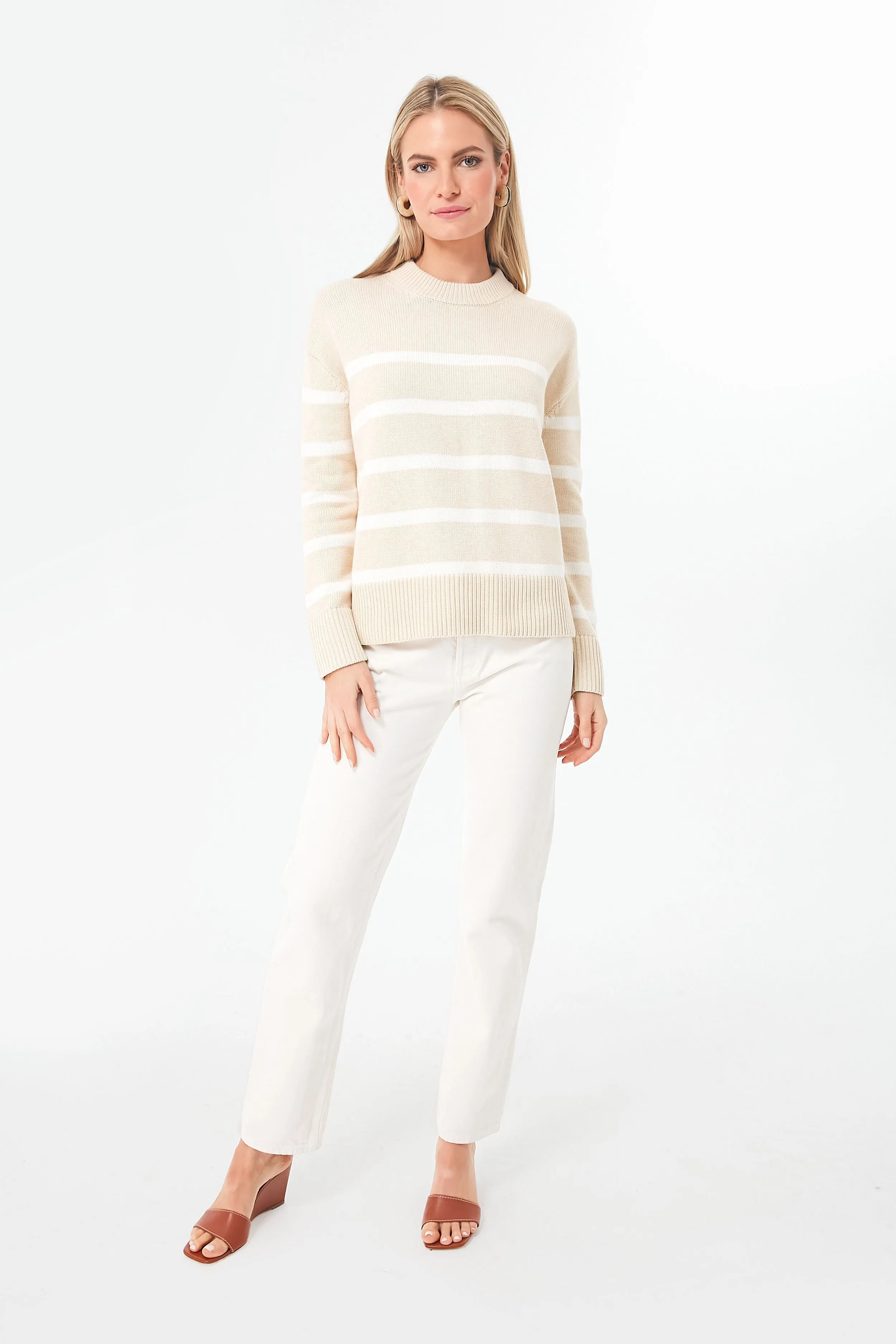 Sandstone Striped Lachlan Sweater
