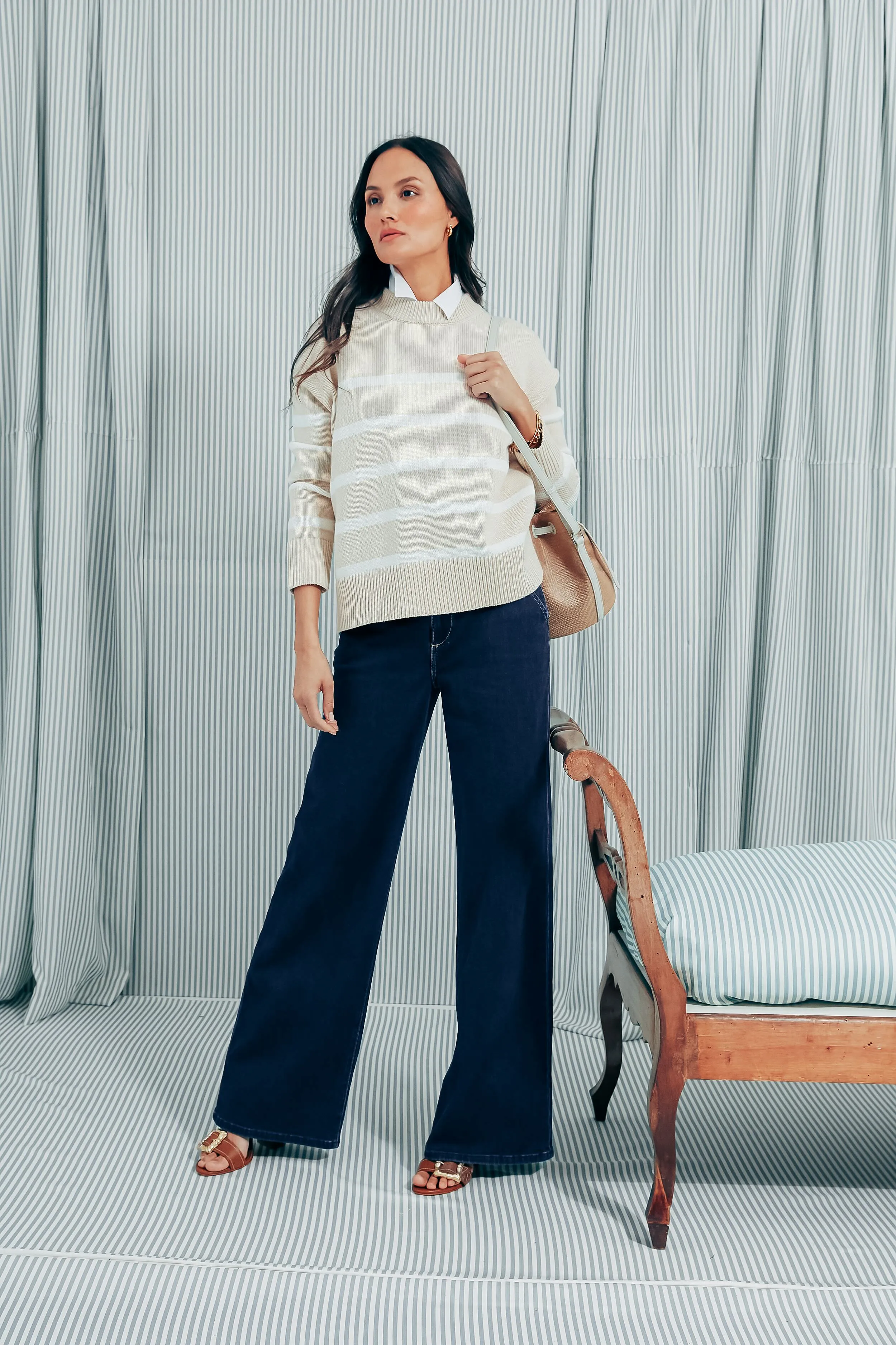 Sandstone Striped Lachlan Sweater