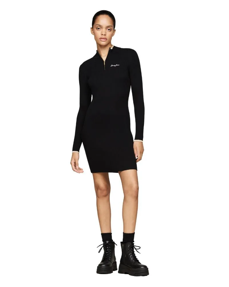 Tommy Hilfiger - Metallic Tip Zip Sweater Dress