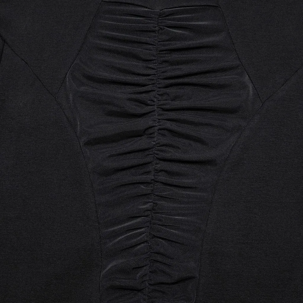 Women's Gothic Stand Collar Mesh Splice Shirt